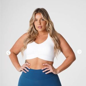 NVGTN White Cinched Seamless Bra